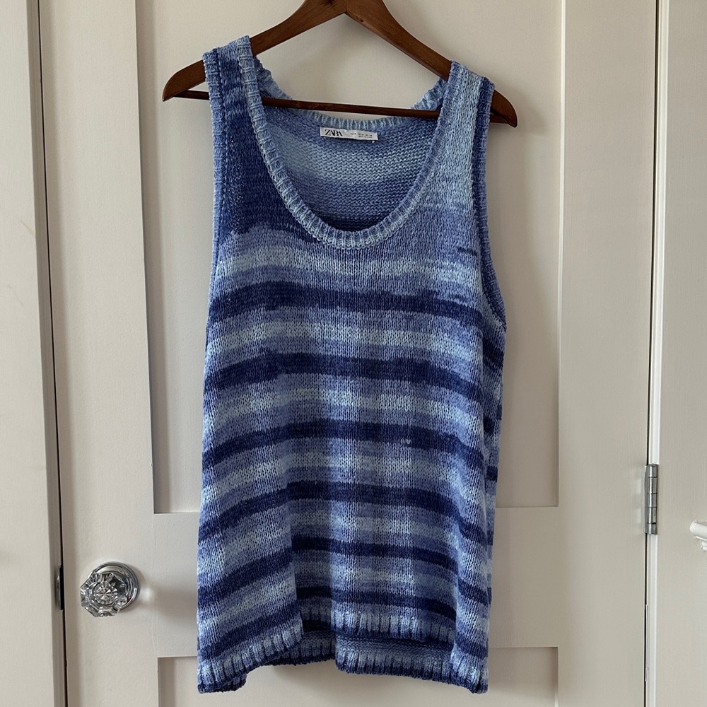 Zara oversized Striped Tank Top knit